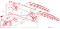 WINDSCHUTZSCHEIBENWISCHER (RH) für Honda ACCORD EX 4 Türen 4 gang automatikgetriebe 1987