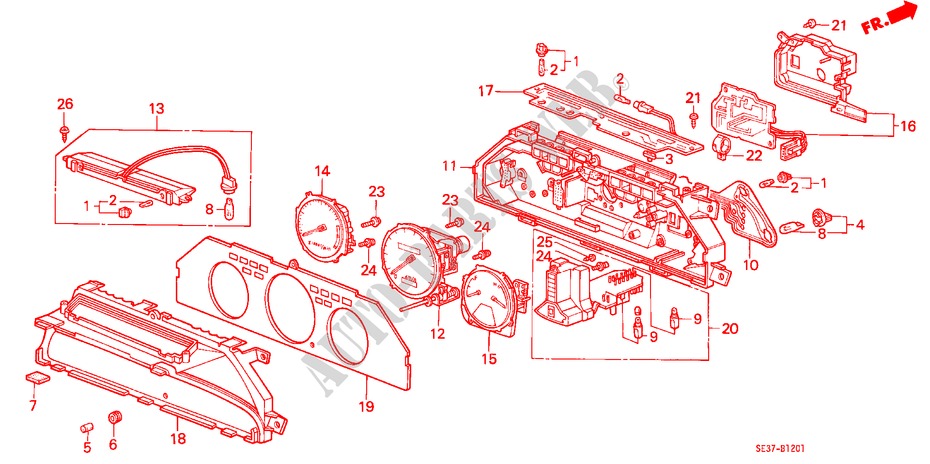 DREHZAHLMESSERKOMPONENTE (NS) für Honda ACCORD EX-2.0I 3 Türen 5 gang-Schaltgetriebe 1987