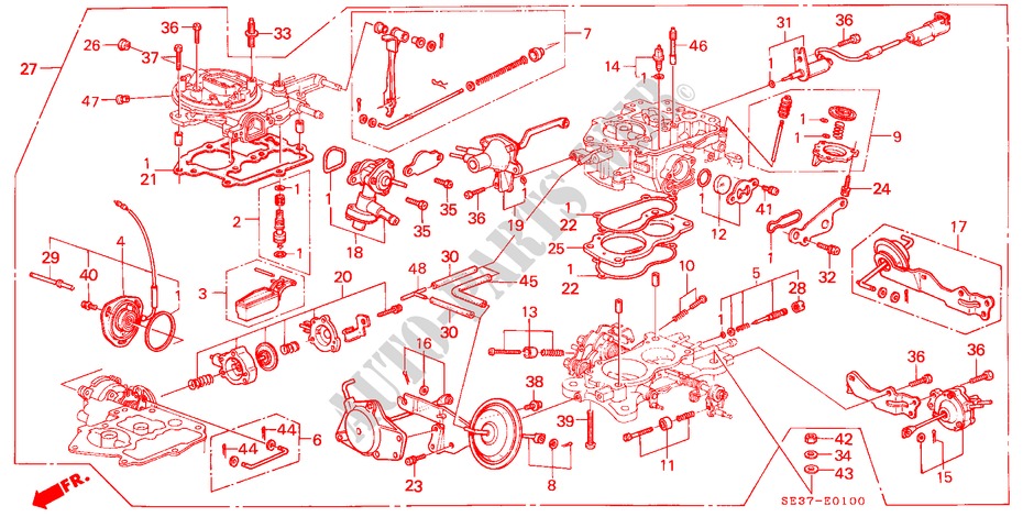VERGASER für Honda ACCORD EX 4 Türen 5 gang-Schaltgetriebe 1987