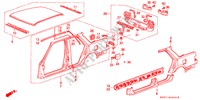 GEHAEUSESTRUKTUR(4)(4D) für Honda ACCORD EX 1600 4 Türen 4 gang automatikgetriebe 1989