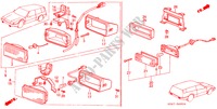 NEBELSCHEINWERFER für Honda ACCORD 2.0I-16 4 Türen 5 gang-Schaltgetriebe 1989