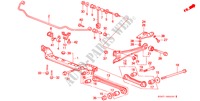 UNTERER ARM, HINTEN/ HINTEN STABILISATORFEDER für Honda ACCORD 2.0I-16 4 Türen 5 gang-Schaltgetriebe 1989