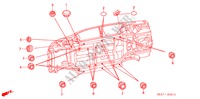 GUMMITUELLE(UNTEN) für Honda ACCORD 2.4 TYPE S 4 Türen 6 gang-Schaltgetriebe 2003