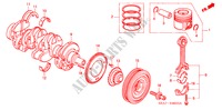 KURBELWELLE/KOLBEN (DIESEL) für Honda ACCORD 2.2 SPORT 4 Türen 5 gang-Schaltgetriebe 2004