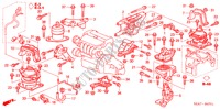 MOTORBEFESTIGUNGEN(AT) für Honda ACCORD 2.0 COMFORT 4 Türen 5 gang automatikgetriebe 2003