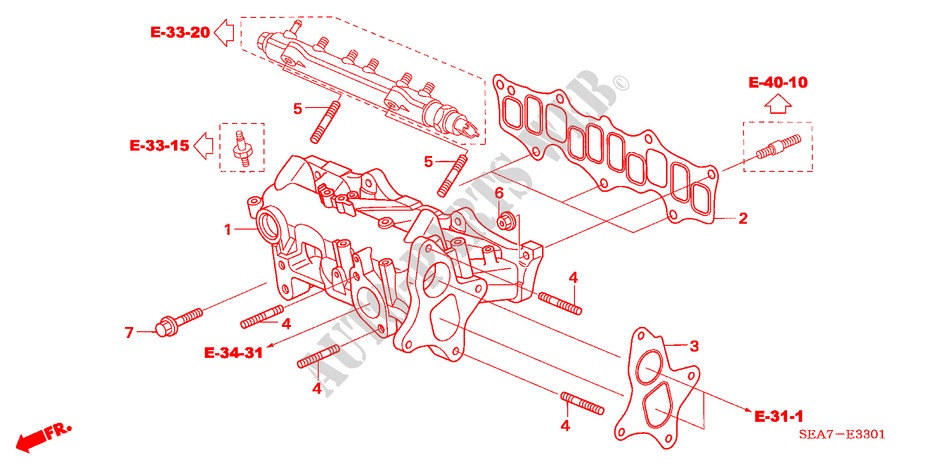ANSAUGKRUEMMER(DIESEL) ('06) für Honda ACCORD 2.2 EXECUTIVE 4 Türen 6 gang-Schaltgetriebe 2006
