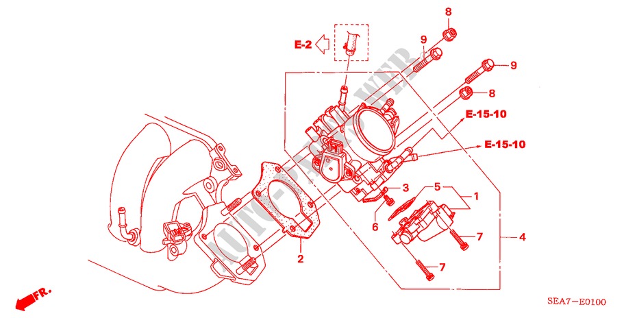 DROSSELKLAPPENGEHAEUSE(2.0L) ( '05) für Honda ACCORD 2.0 EXECUTIVE 4 Türen 5 gang automatikgetriebe 2004