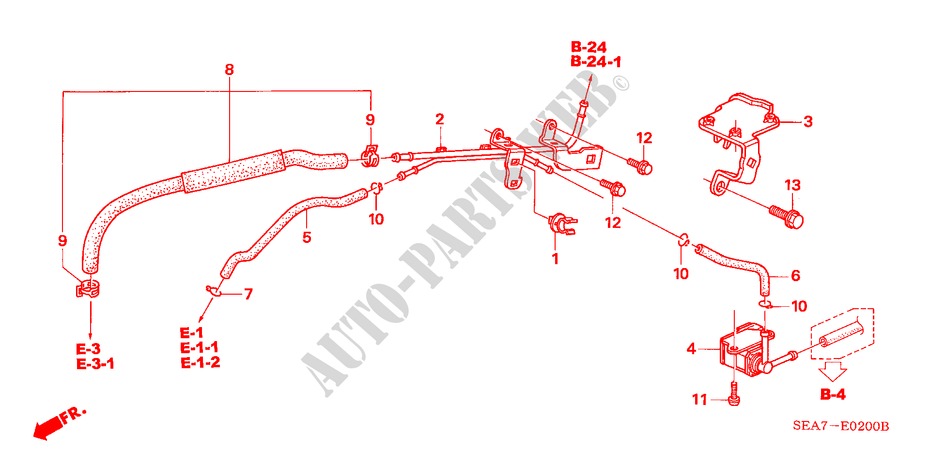 EINBAULEITUNG/ROHRE für Honda ACCORD 2.0 COMFORT 4 Türen 5 gang-Schaltgetriebe 2005