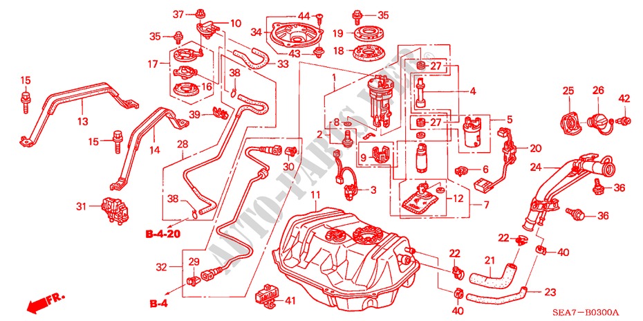 KRAFTSTOFFTANK(1) für Honda ACCORD 2.0 COMFORT 4 Türen 5 gang automatikgetriebe 2003