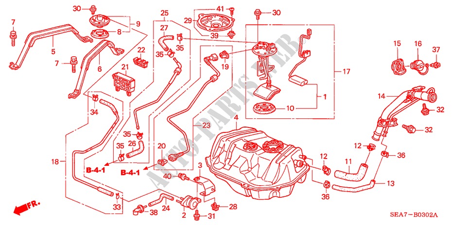 KRAFTSTOFFTANK(3) für Honda ACCORD 2.2 EXECUTIVE 4 Türen 5 gang-Schaltgetriebe 2005