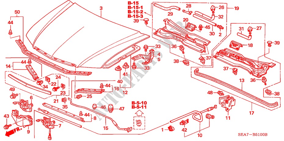 MOTORHAUBE(LH) für Honda ACCORD 2.2 SPORT 4 Türen 5 gang-Schaltgetriebe 2005