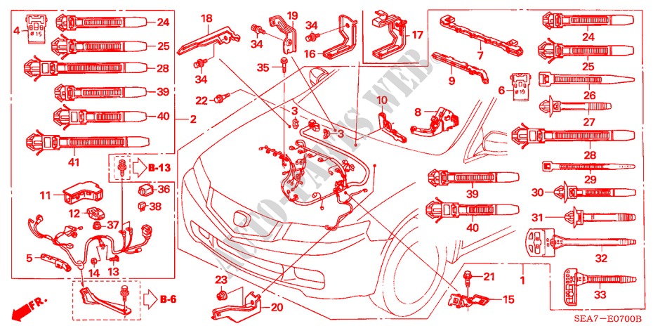 MOTORKABELBAUM(LH) für Honda ACCORD 2.4 TYPE S 4 Türen 5 gang automatikgetriebe 2005