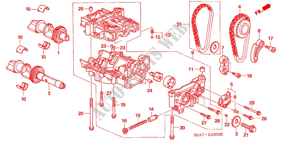 OELPUMPE(DIESEL) für Honda ACCORD 2.2 EXECUTIVE 4 Türen 5 gang-Schaltgetriebe 2005