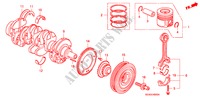 KURBELWELLE/KOLBEN (DIESEL) für Honda ACCORD 2.2 SE 4 Türen 6 gang-Schaltgetriebe 2008