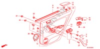 TUERVERKLEIDUNG, HINTEN für Honda ACCORD 2.4 EXECUTIVE-E 4 Türen 5 gang automatikgetriebe 2007
