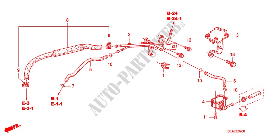 EINBAULEITUNG/ROHRE für Honda ACCORD 2.4 TYPE S 4 Türen 5 gang automatikgetriebe 2007