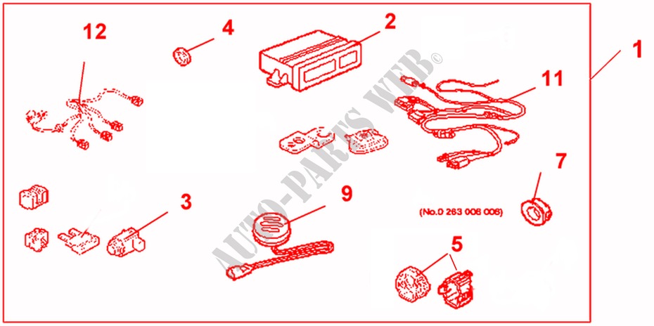 EINPARKSENSOR.lackiert für Honda ACCORD 2.2 SPORT 4 Türen 6 gang-Schaltgetriebe 2007