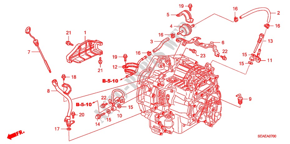 OELSTANDMESSER/ ATF LEITUNG für Honda ACCORD 2.0 TYPE S 4 Türen 5 gang automatikgetriebe 2007