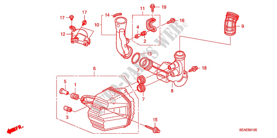 RESONATORKAMMER für Honda ACCORD 2.0 EXECUTIVE 4 Türen 5 gang-Schaltgetriebe 2008