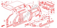 AUSSENBLECHE/TAFEL, HINTEN für Honda ACCORD TOURER 2.0 COMFORT 5 Türen 5 gang-Schaltgetriebe 2005