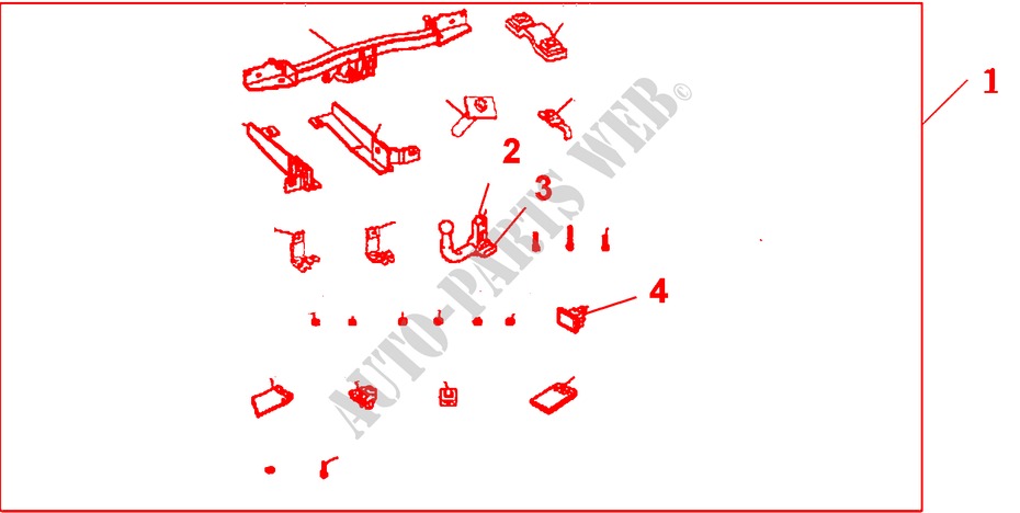 AHK STANDART DESIGN für Honda ACCORD TOURER 2.4 TYPE S 5 Türen 6 gang-Schaltgetriebe 2003