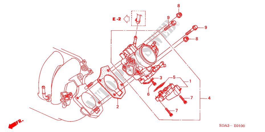 DROSSELKLAPPENGEHAEUSE(2.0L) für Honda ACCORD TOURER 2.0 COMFORT 5 Türen 5 gang-Schaltgetriebe 2003