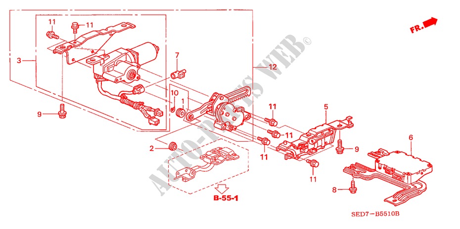 HECKKLAPPENMOTOR für Honda ACCORD TOURER 2.4 EXECUTIVE 5 Türen 6 gang-Schaltgetriebe 2003