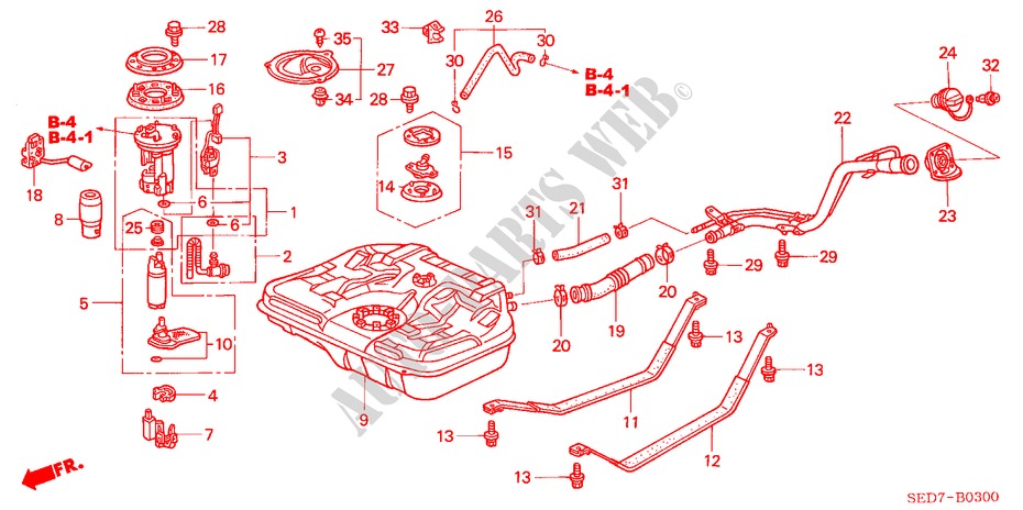 KRAFTSTOFFTANK für Honda ACCORD TOURER 2.0 COMFORT 5 Türen 5 gang-Schaltgetriebe 2003