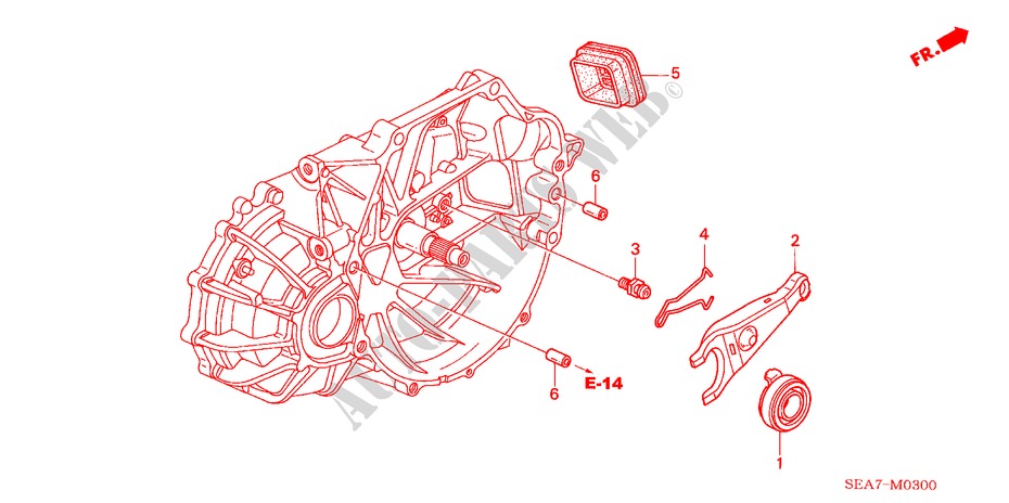KUPPLUNGSFREIGABE für Honda ACCORD TOURER 2.0 COMFORT 5 Türen 5 gang-Schaltgetriebe 2003