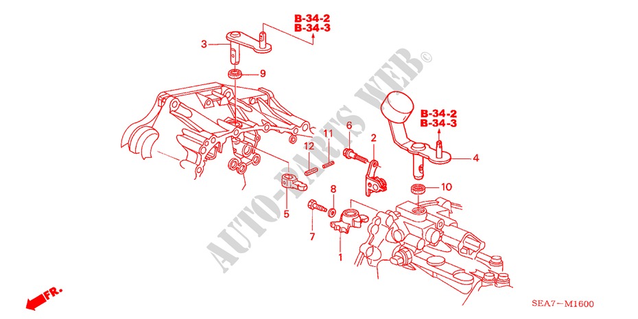 SCHALTARM(DIESEL) für Honda ACCORD TOURER 2.2 EXECUTIVE 5 Türen 5 gang-Schaltgetriebe 2004