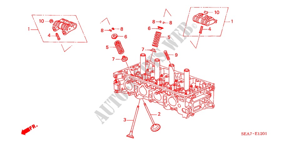 VENTIL/KIPPHEBEL(2.4L) für Honda ACCORD TOURER 2.4 TYPE S 5 Türen 6 gang-Schaltgetriebe 2003
