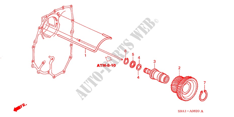 ZWISCHENWELLE für Honda ACCORD TOURER 2.0 COMFORT 5 Türen 5 gang automatikgetriebe 2003