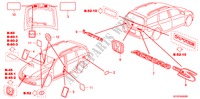 EMBLEME/WARNETIKETTEN für Honda ACCORD TOURER 2.2 SPORT 5 Türen 6 gang-Schaltgetriebe 2007