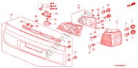 HECKLEUCHTE/KENNZEICHENBELEUCHTUNG für Honda ACCORD TOURER 2.2 SPORT 5 Türen 6 gang-Schaltgetriebe 2007