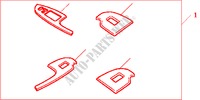 METALL DEKORSATZ für Honda ACCORD TOURER 2.0 SE 5 Türen 5 gang-Schaltgetriebe 2007