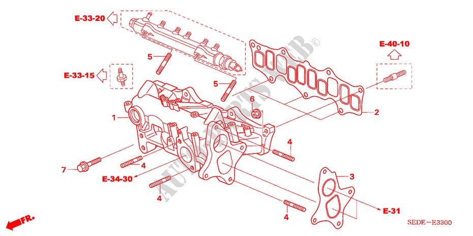ANSAUGKRUEMMER(DIESEL) für Honda ACCORD TOURER 2.2 SPORT 5 Türen 6 gang-Schaltgetriebe 2006