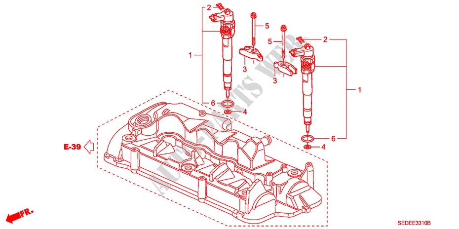 EINSPRITZUNG(DIESEL) für Honda ACCORD TOURER 2.2 SPORT 5 Türen 6 gang-Schaltgetriebe 2006