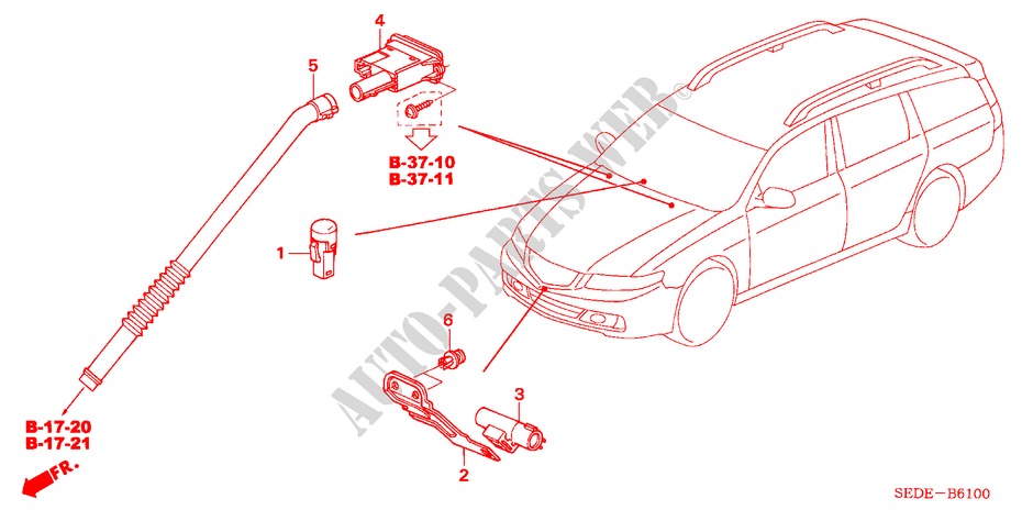 KLIMAANLAGE(SENSOR) für Honda ACCORD TOURER 2.4 EXECUTIVE 5 Türen 5 gang automatikgetriebe 2007