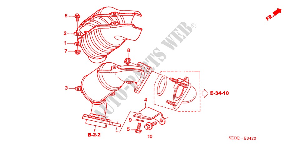 KONVERTER(DIESEL) für Honda ACCORD TOURER 2.2 SPORT 5 Türen 6 gang-Schaltgetriebe 2006