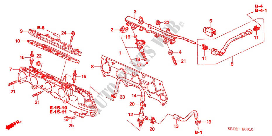 KRAFTSTOFFEINSPRITZUNG für Honda ACCORD TOURER 2.0 SPORT 5 Türen 5 gang-Schaltgetriebe 2007