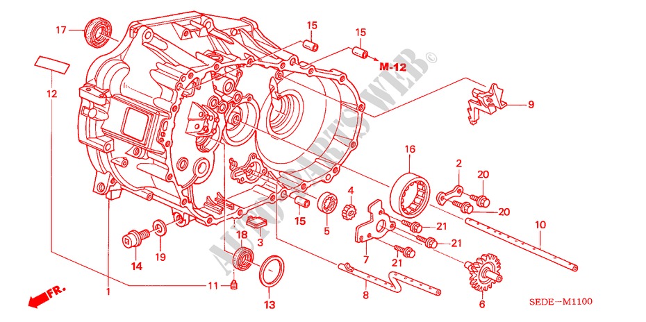 KUPPLUNGSGEHAEUSE(DIESEL) für Honda ACCORD TOURER 2.2 SPORT 5 Türen 6 gang-Schaltgetriebe 2006