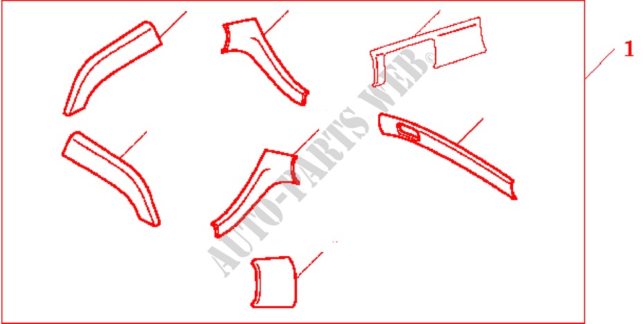 METALL DEKORSATZ für Honda ACCORD TOURER 2.0 SPORT 5 Türen 5 gang-Schaltgetriebe 2007