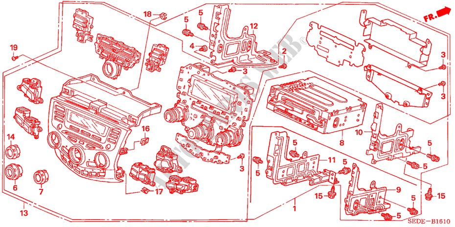 MITTLERES MODUL für Honda ACCORD TOURER 2.2 SPORT 5 Türen 6 gang-Schaltgetriebe 2006