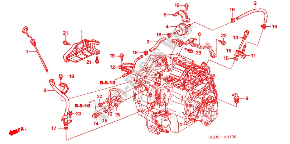 OELSTANDMESSER/ATF LEITUNG für Honda ACCORD TOURER 2.4 EXECUTIVE 5 Türen 5 gang automatikgetriebe 2007