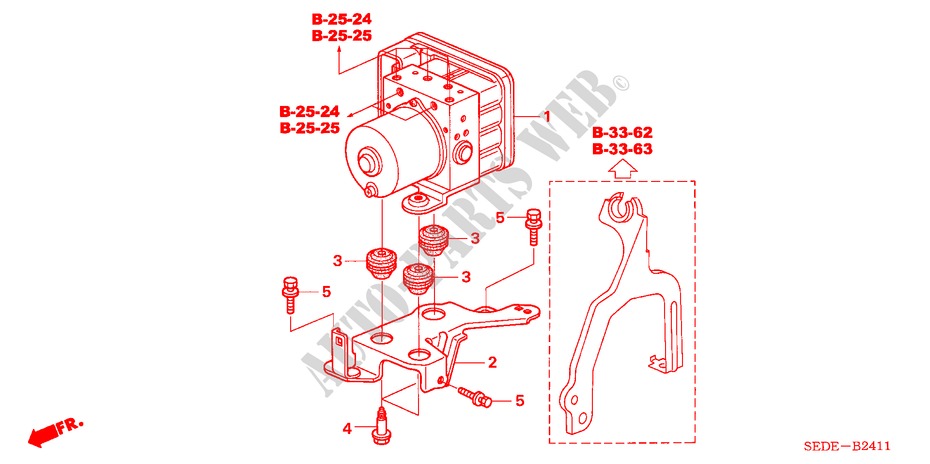 VSA MODULATOR(DIESEL) für Honda ACCORD TOURER 2.2 SPORT 5 Türen 6 gang-Schaltgetriebe 2006