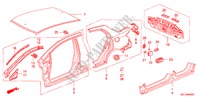 AUSSENBLECHE/TAFEL, HINTEN für Honda CITY EXI 4 Türen 5 gang-Schaltgetriebe 2006