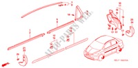 ZIERLEISTE/SCHMUTZFAENGER für Honda CITY EXI 4 Türen 5 gang-Schaltgetriebe 2006