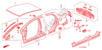 AUSSENBLECHE/TAFEL, HINTEN für Honda CITY 1.4 LS 4 Türen 5 gang-Schaltgetriebe 2007