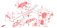 TUERSCHLOESSER, HINTEN/ AEUSSERER GRIFF für Honda CITY 1.4 LS 4 Türen 5 gang-Schaltgetriebe 2007