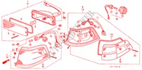 KOMBINATIONSLEUCHTE für Honda PRELUDE 2.0SI 2 Türen 4 gang automatikgetriebe 1987